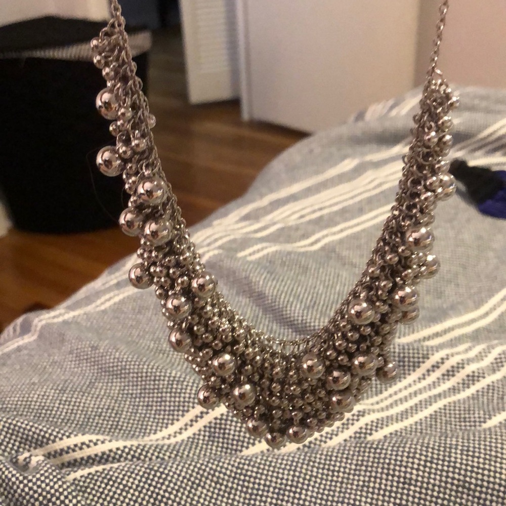 Silver ball necklace